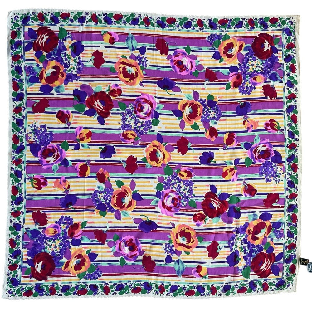 Art of the scarf Tie Rack Floral Striped Women's Scarf